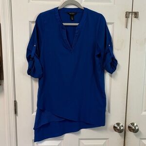 White House Black Market Royal Blue Tunic Top